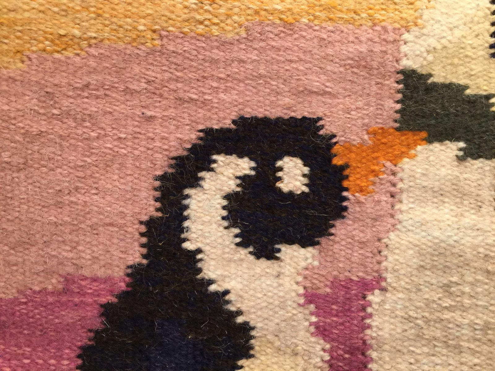 Signed Swedish Flat Weave Rug / Wall Hanging By Textile Artist Ingegerd Silow photo Textiles