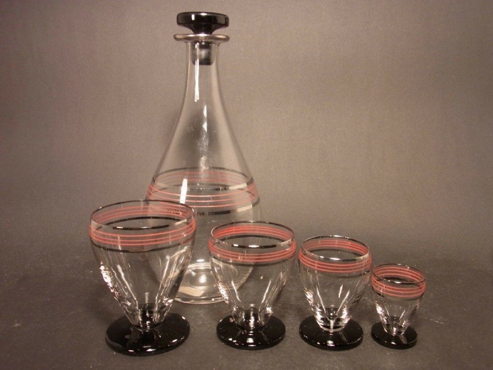 German Art Deco Decanter Set C1930 photo vinterior