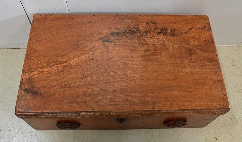 Solid Ash Chest And Iron Handles   Mid 19th Century photo 1367.84