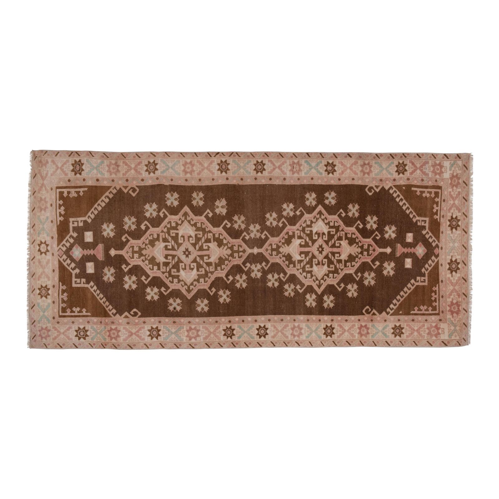 Turkish Oushak Hand Knotted Runner Rug photo for sale