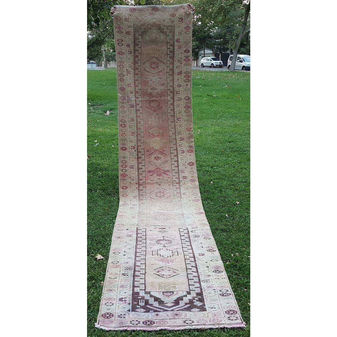 Hand Knotted Turkish Kurdish Runner Rug Tribal Long Runner photo furniture