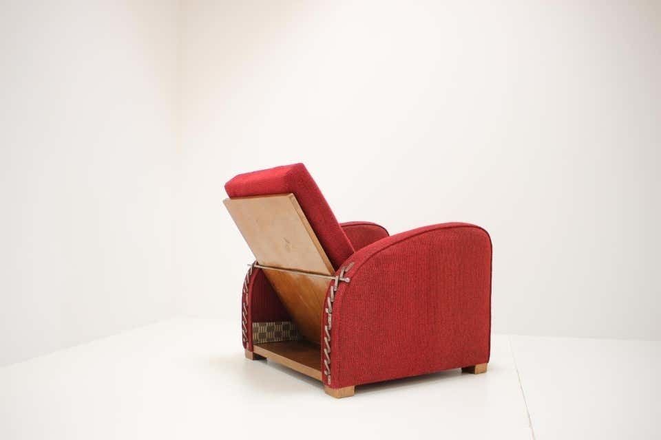 photo for sale Rare Armchair Design By Jindřich Halabala Model H 282, Czechoslovakia.