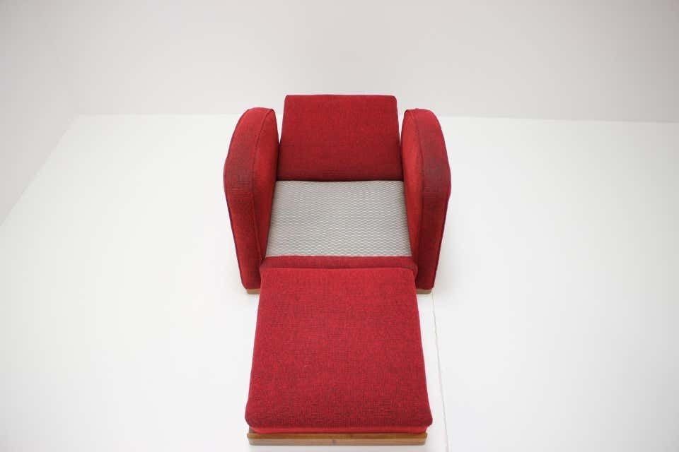 1348.0 Rare Armchair Design By Jindřich Halabala Model H 282, Czechoslovakia. photo