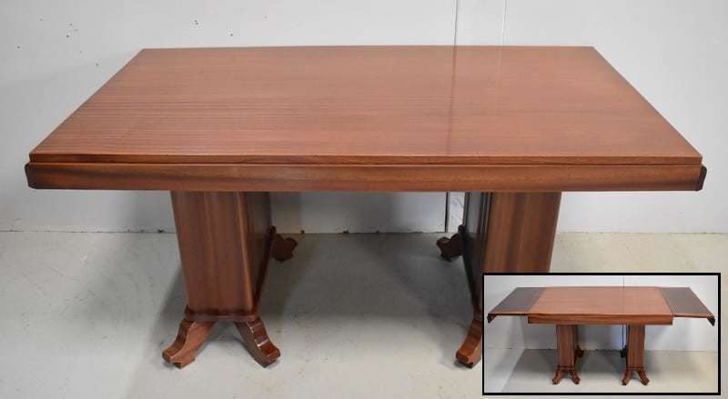 Rectangular Table In Solid And Veneered Mahogany 1930/1940