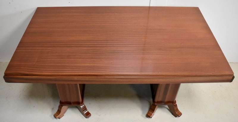 Rectangular Table In Solid And Veneered Mahogany 1930/1940 photo vinterior