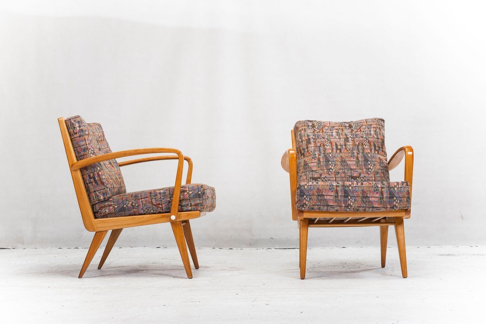 Antimott Easy Chairs & Daybed In Cherry By Walter Knoll / Wilhelm Knoll For Knoll Inc. / Knoll International, 1950s, Set Of 3 photo Furniture