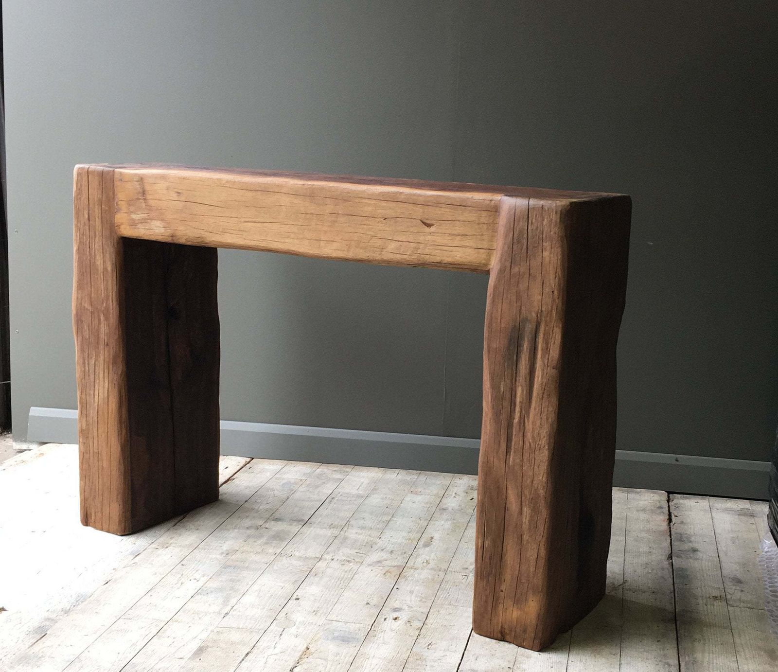 Custom Made Rustic Bench Or Table In Reclaimed Oak. Made To Size. Guide Price Only.
