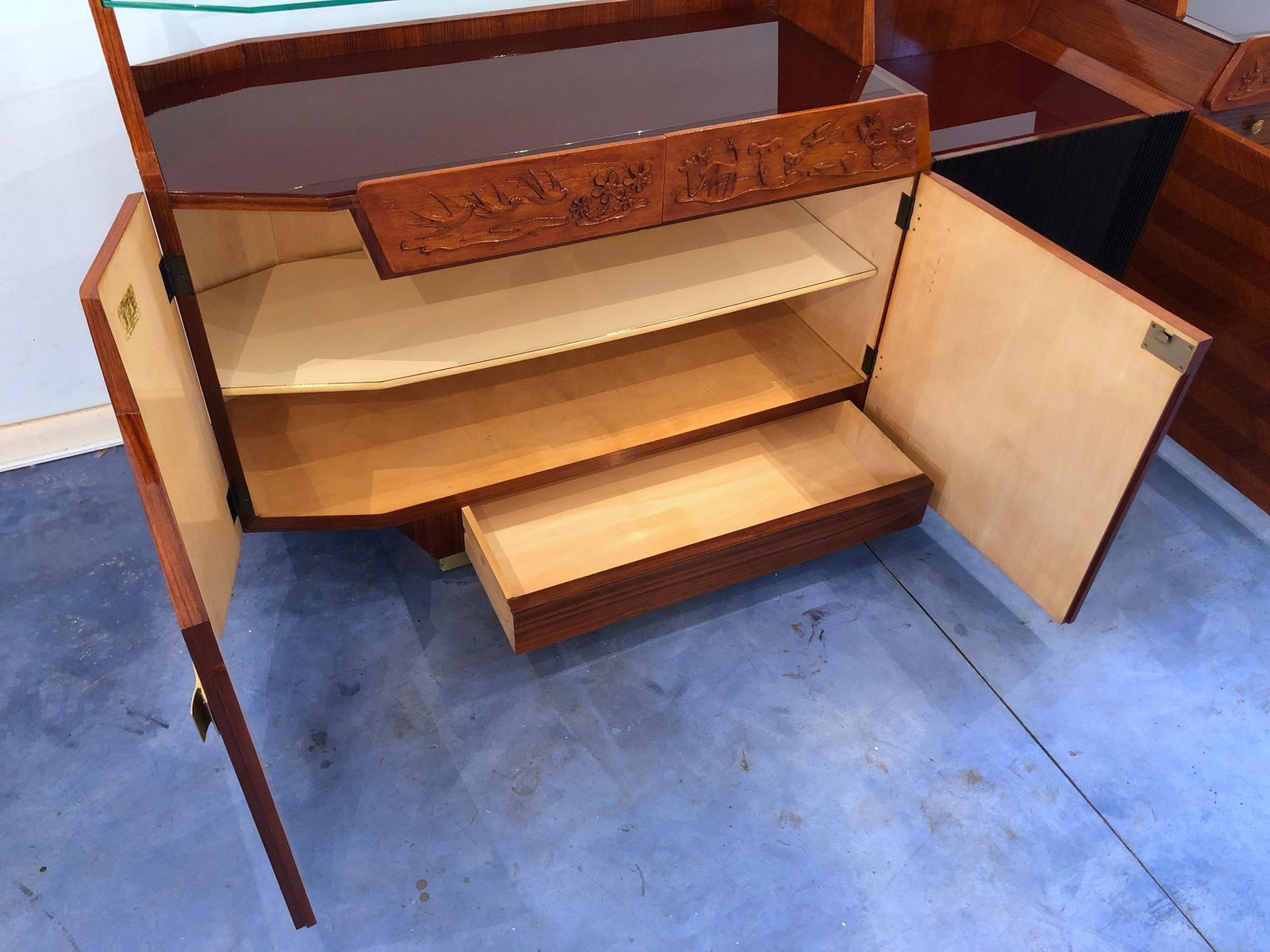 photo for sale Italian Midcentury Sideboard Manufactured By Consorzio Esposizioni Mobili Cantù