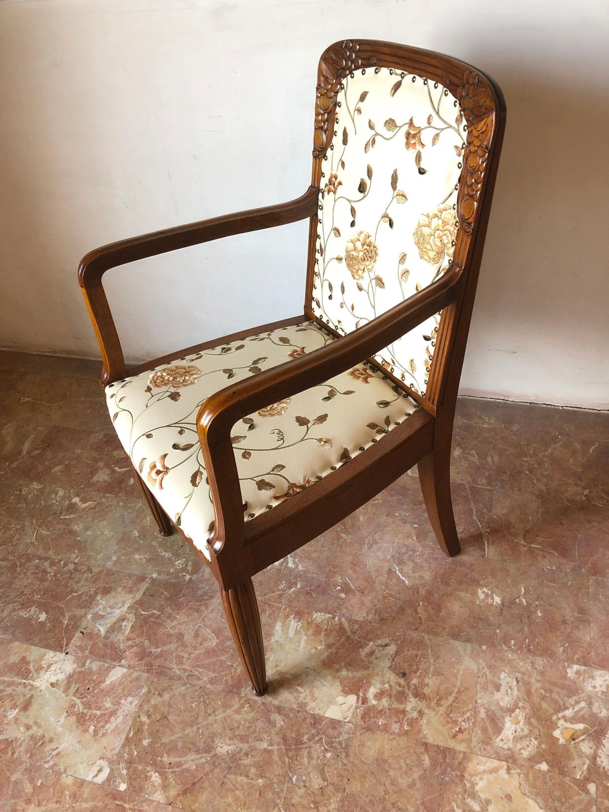 photo vintage Pair Of French Liberty Art Nouveau Armchairs, 1920s