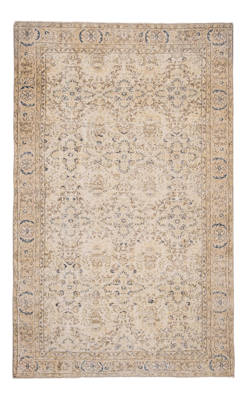 Decorative Turkish Rug, Soft Muted Color Oushak Rug, Living Room Rug 6'2" X 9'10"