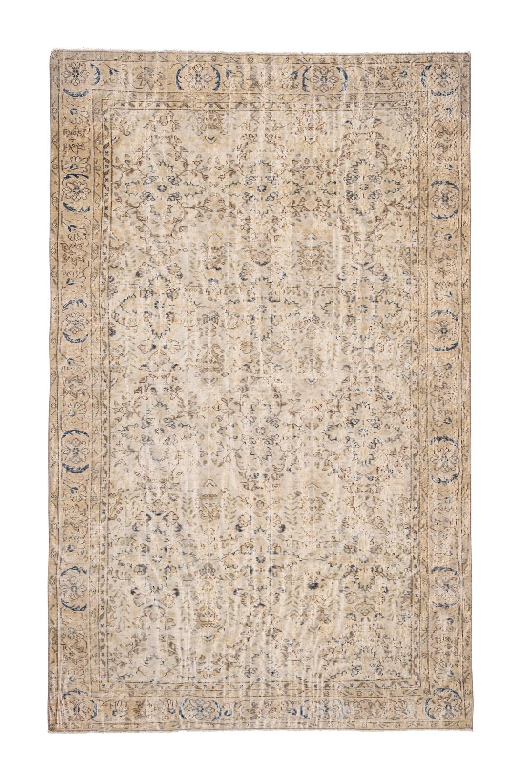 702.0 Decorative Turkish Rug, Soft Muted Color Oushak Rug, Living Room Rug 6'2" X 9'10" photo