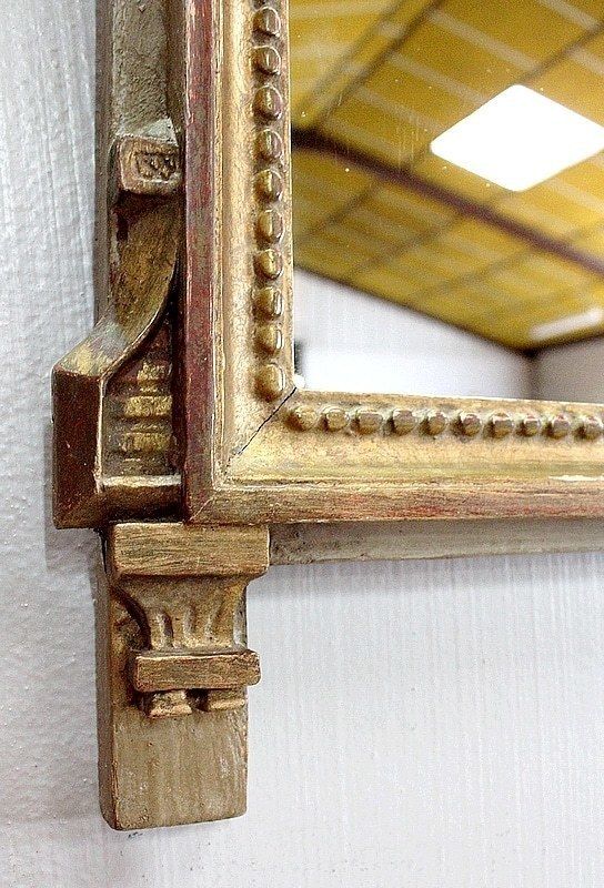 1032.06 Small Mirror In Golden Wood, Louis XVI Style   1st Part Of The 20th Century photo