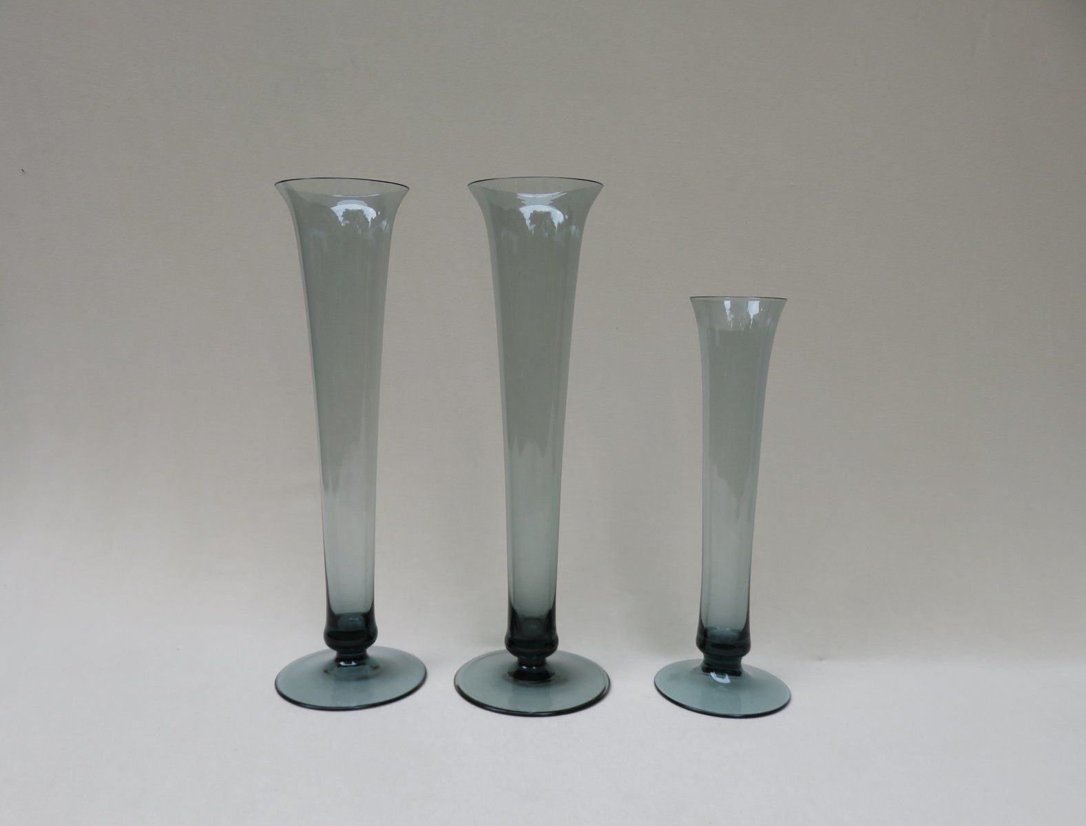 Tourmaline Glass Vases By Wilhelm Wagenfeld For Wmf, 1950s, Set Of 6 photo furniture