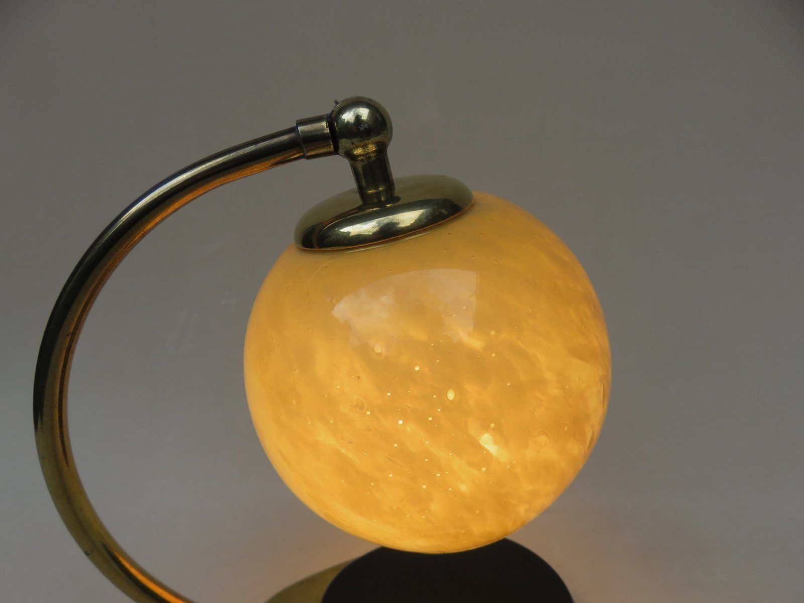 Lighting Glass And Brass Table Lamps By Marianne Brandt, 1950s, Set Of 2 photo