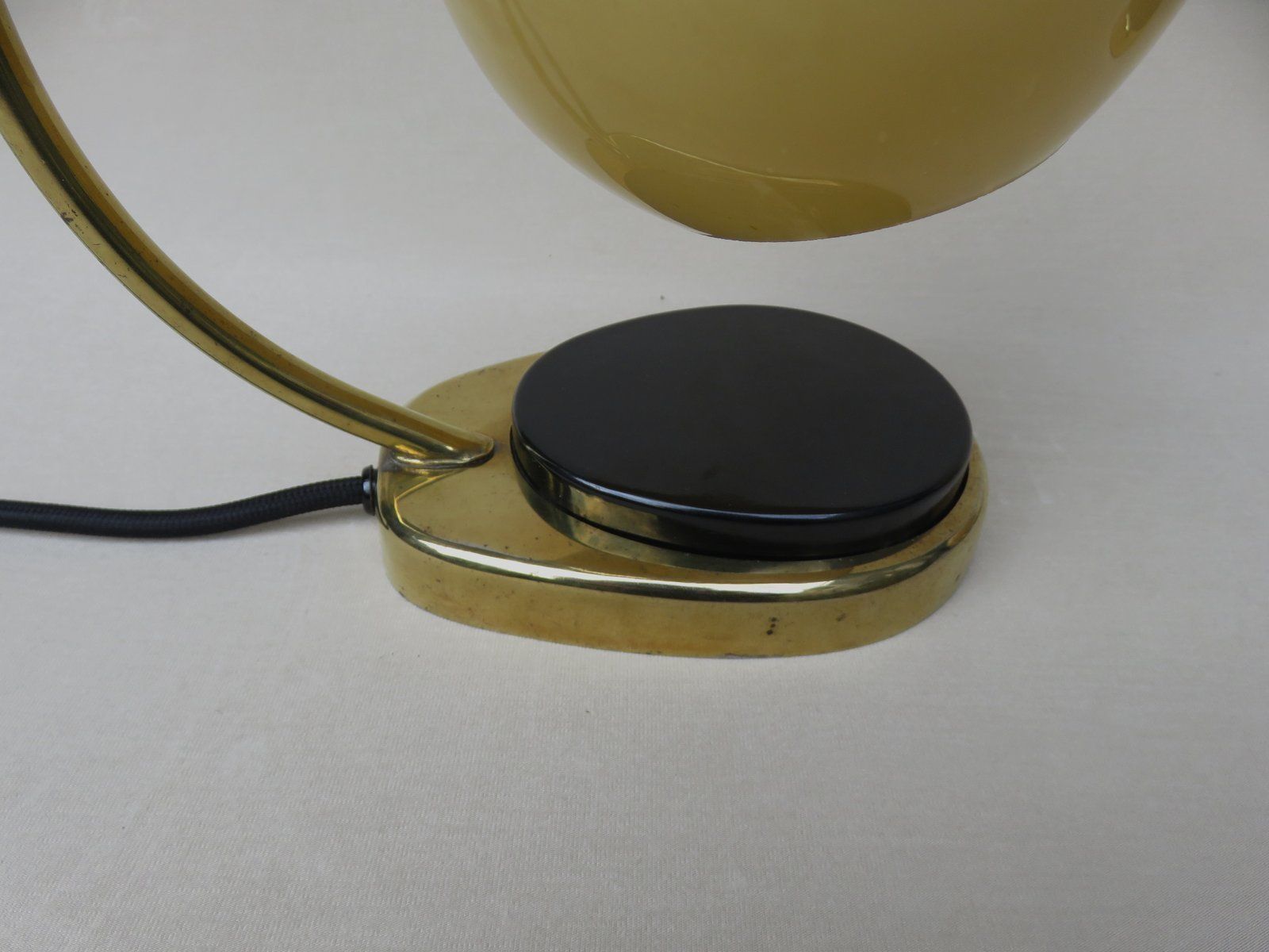 3531.75 Glass And Brass Table Lamps By Marianne Brandt, 1950s, Set Of 2 photo