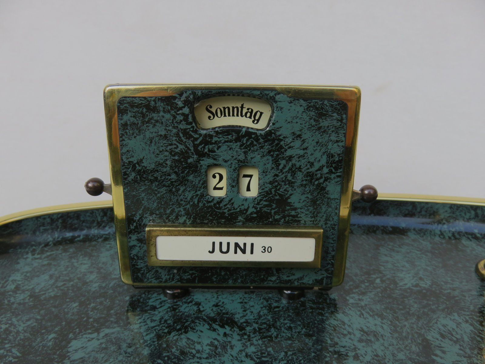 photo for sale Art Deco Bauhaus Writing Tray With Perpetual Calendar And Pen Holder From Jakob Maul