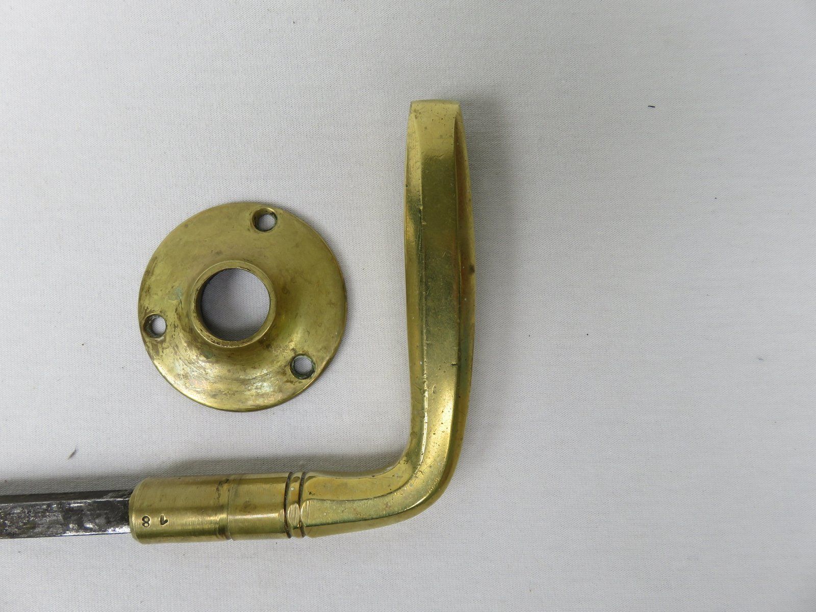 Art Nouveau Brass Door Handles With Rosettes And Keyhole Covers, Set Of 5 photo buy