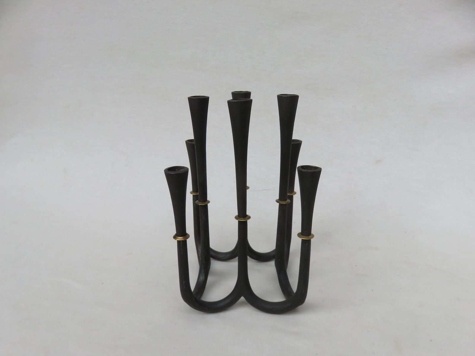 Cast Iron And Brass Candleholders By Jens Quistgaard For Dansk Designs, 1960s, Set Of 2 photo Home Decor