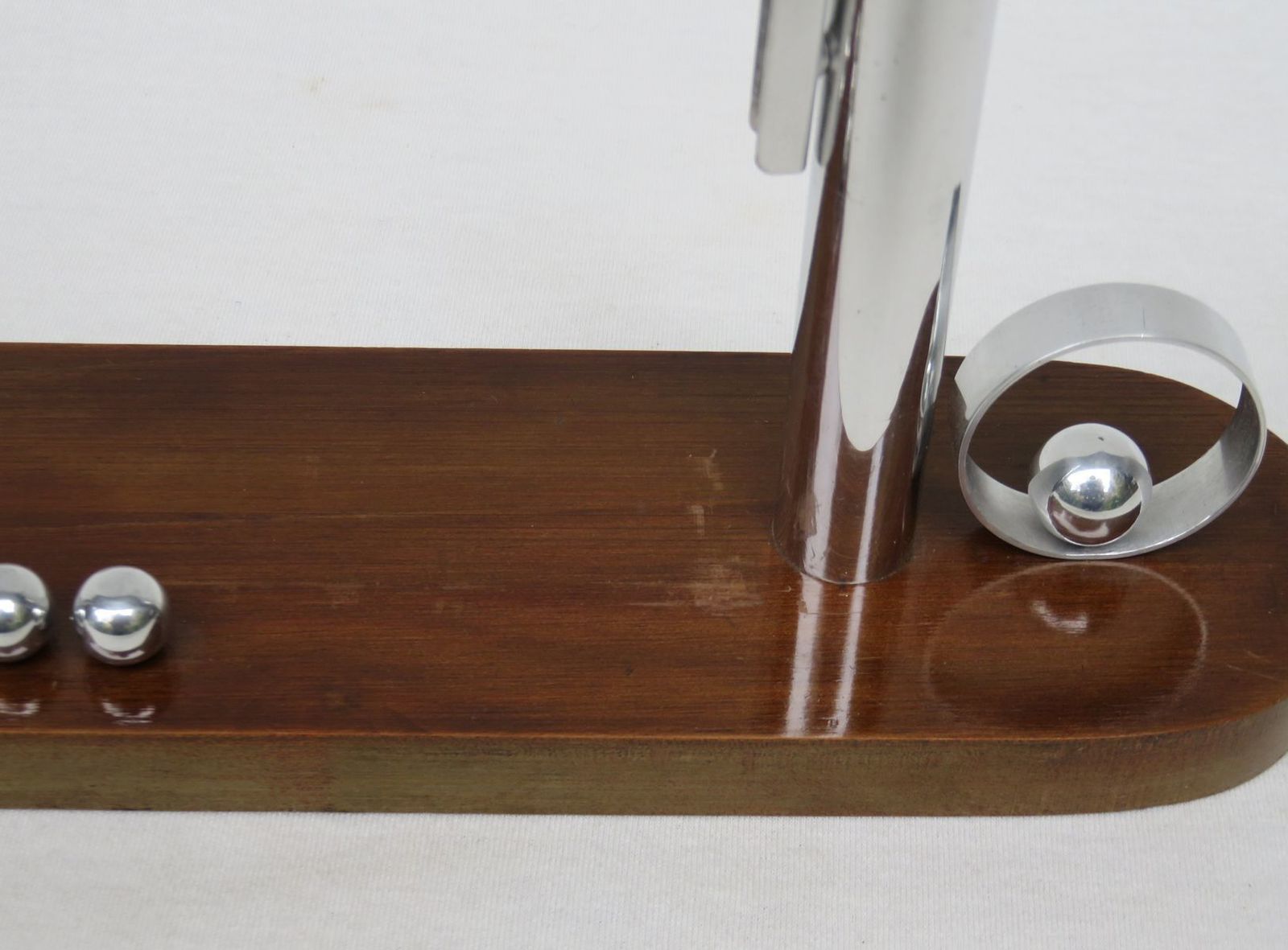 photo for sale Art Deco French Wood & Chrome Picture Frame