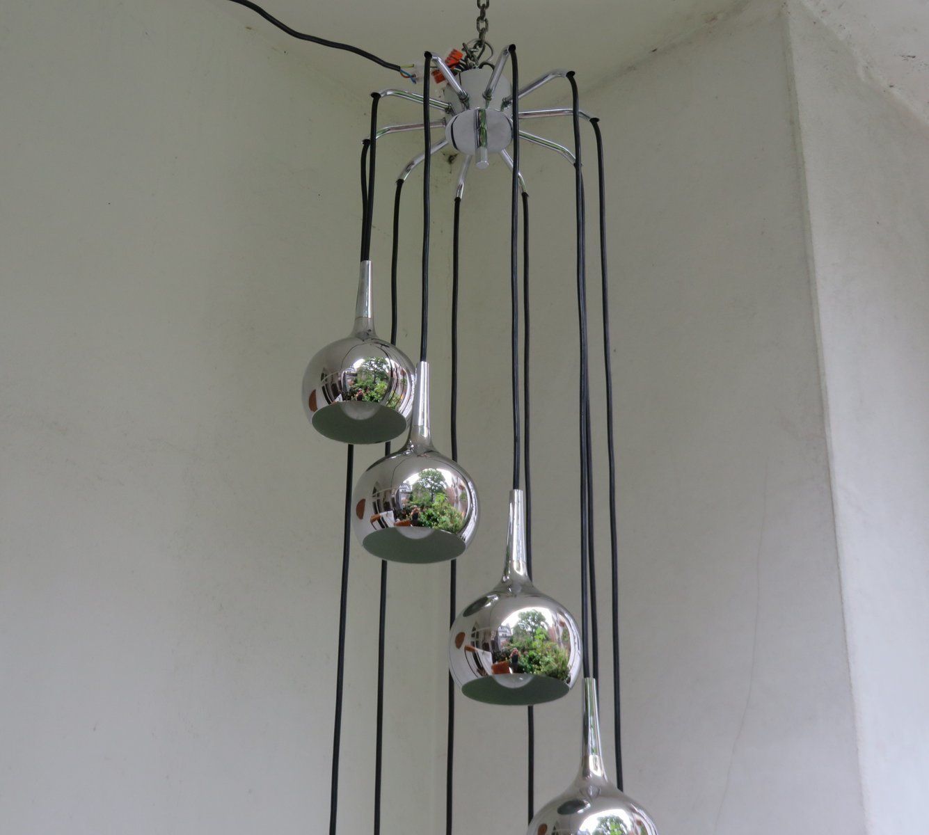 Swedish Cascade Chandelier Att. To Hans Agne Jakobsson For Markaryd, 1970s photo Lighting