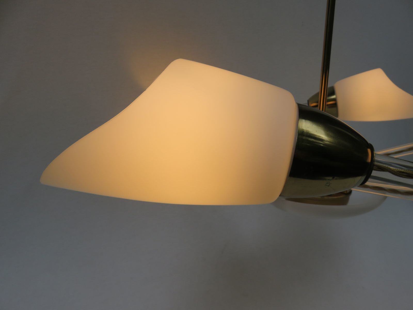 photo vinterior Mid Century Czech 4 Arm Chandelier