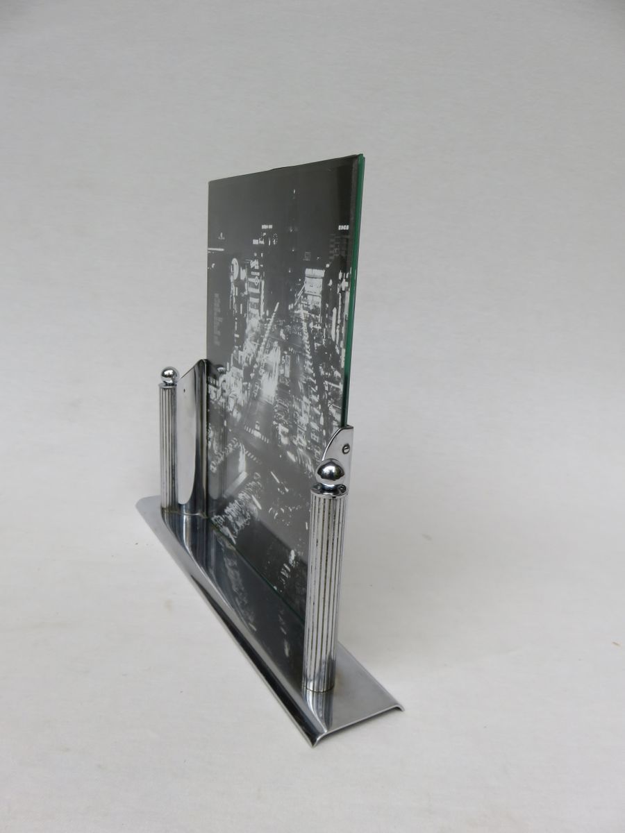Large Vintage Chrome Picture Frame photo for sale