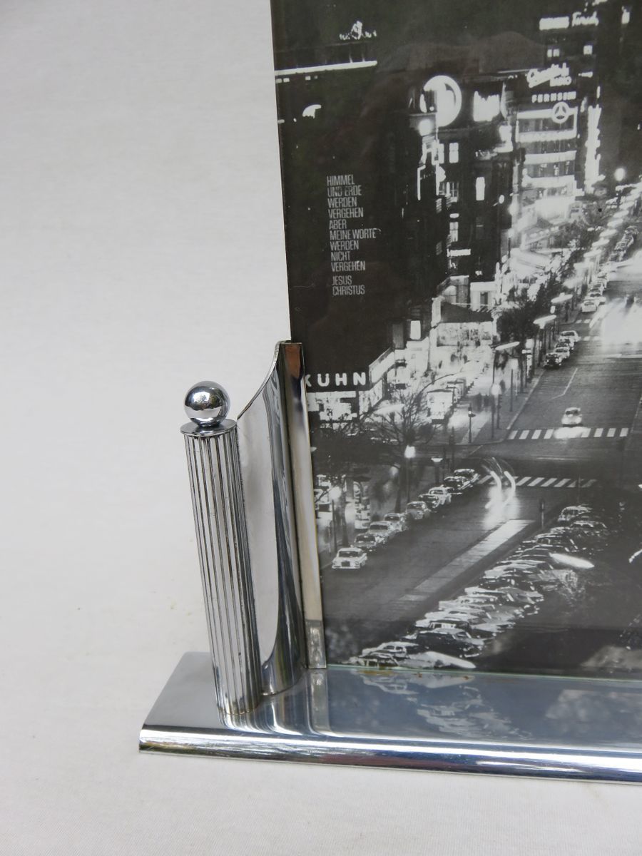 Large Vintage Chrome Picture Frame photo 1434.8
