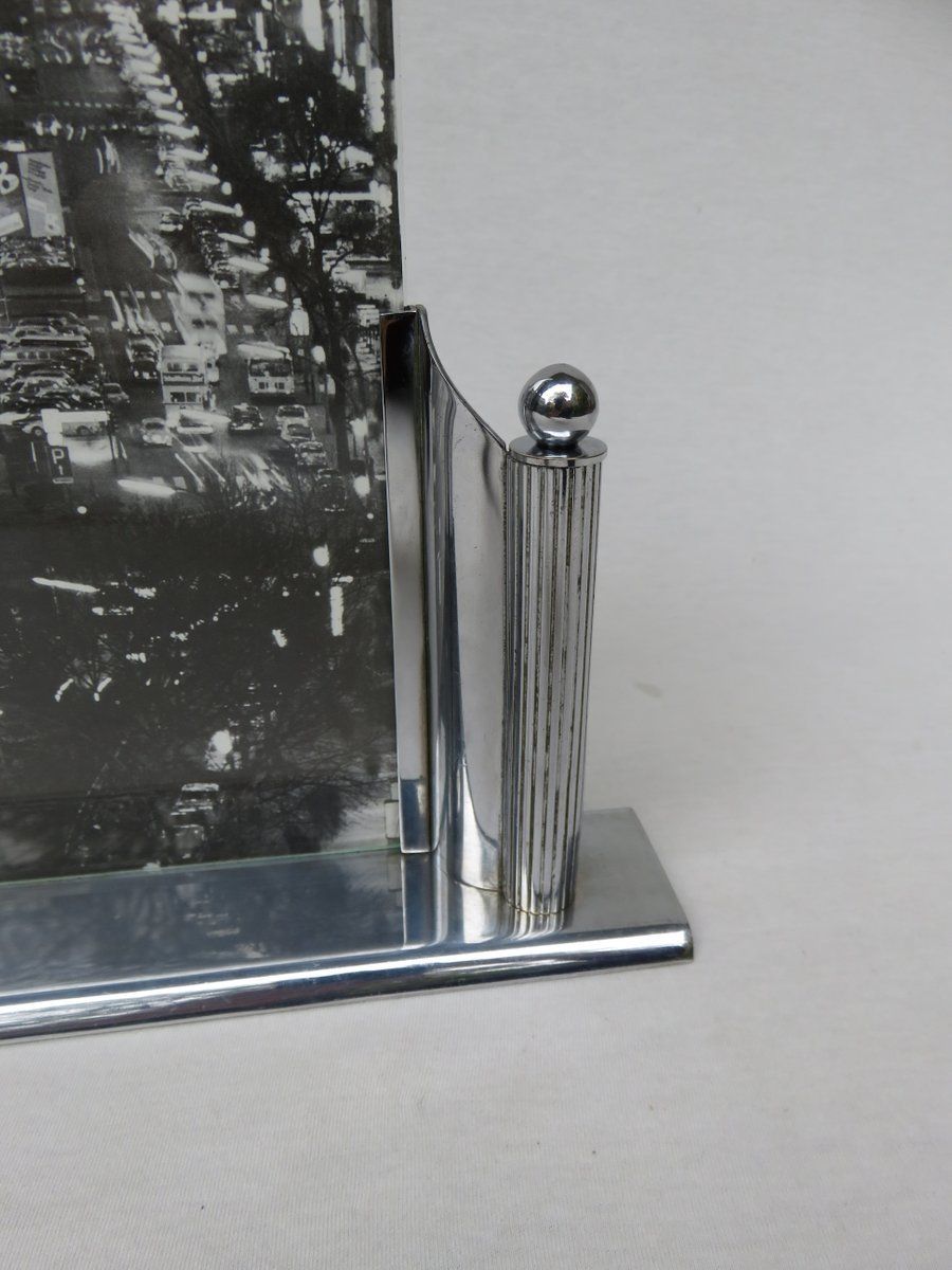 Large Vintage Chrome Picture Frame photo vinterior