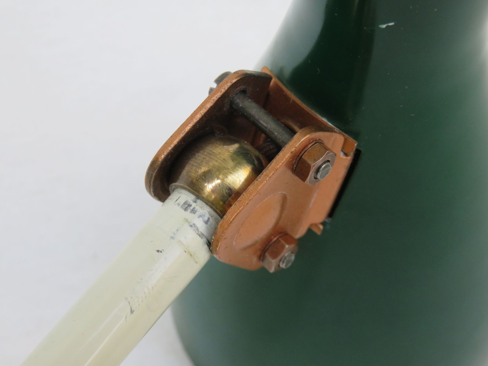 photo vinterior Extraordinary Green And Beige Scissor Lamp From Helo Leuchten, 1960s