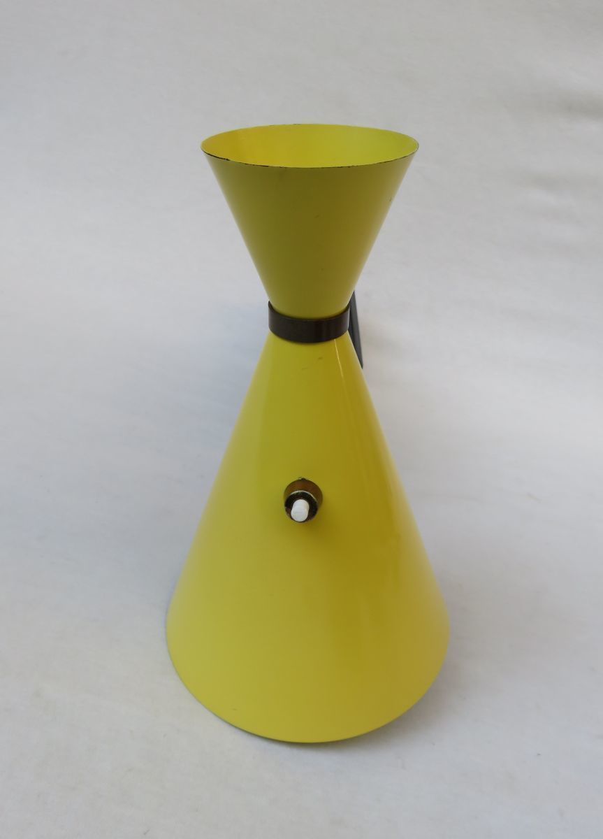 Extraordinary Yellow And Black Scissor Light From Helo Leuchten, 1960s photo buy