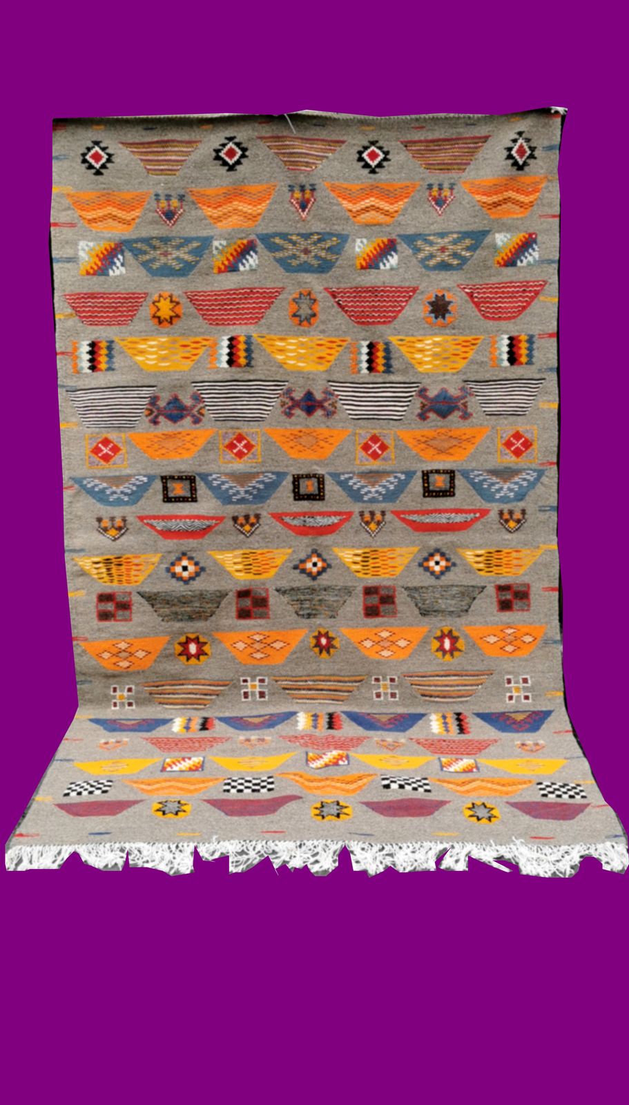 Hand Woven Moroccan Rug Camel Hair .Hand Ebmroidery 267x156 Cm photo furniture