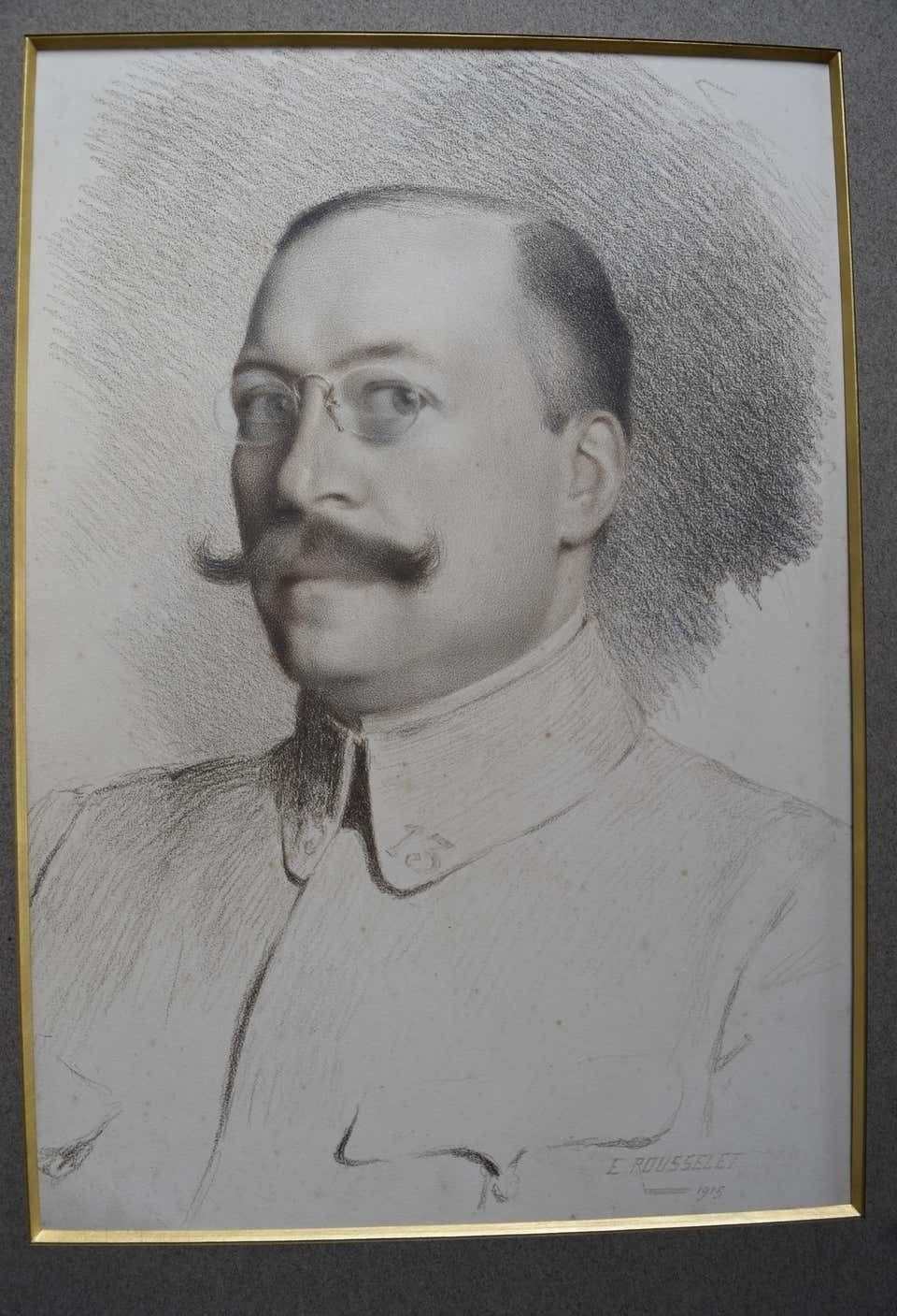 Unknown French School, Portrait Of An Officer, 1915, Pastel On Paper 1915 photo 426.0