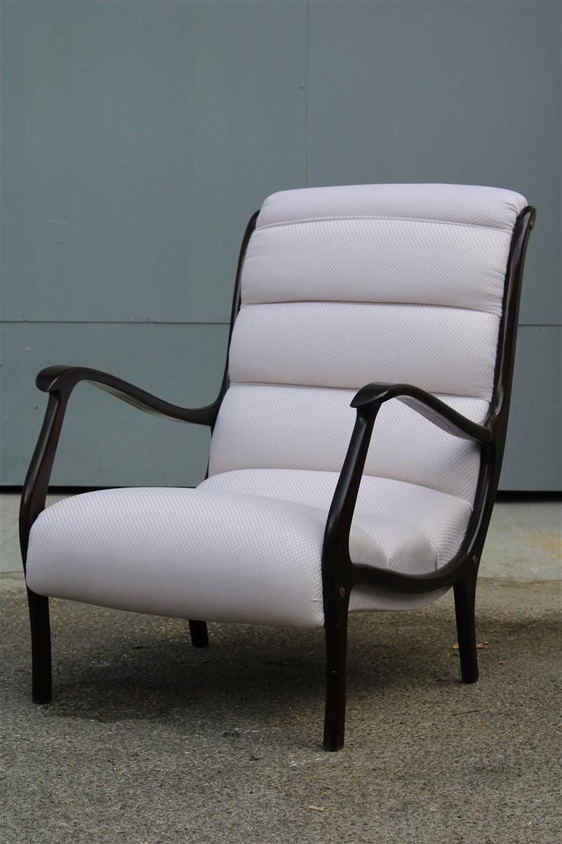 Pair Of Midcentury Italian Armchairs Curved Arredamenti Corallo Made In Italy photo for sale