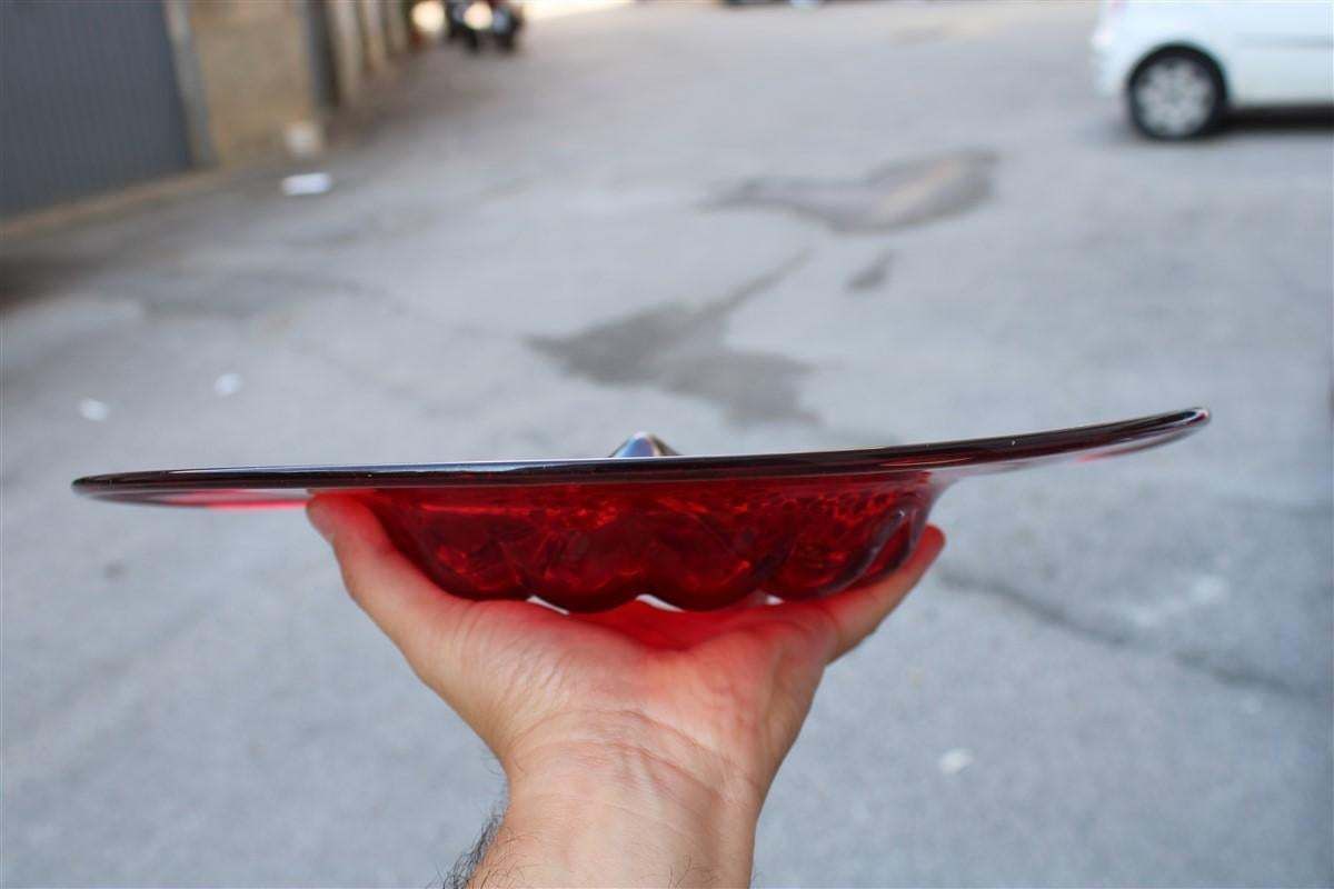 Home Decor Red Rubin Murano Glass Decorative Bowl Style Of Zecchin Cappellin 1920s Italy photo