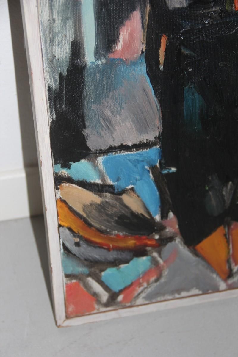 photo buy Oil On Canvas 1969 Depicting Jewish Priest With Signature In The Back