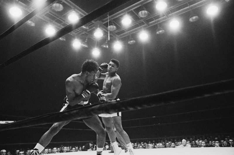'Cassius Clay' Muhammad Ali Fights With Charlie Powell 1963 Archival Pigment Print Framed In Black photo furniture