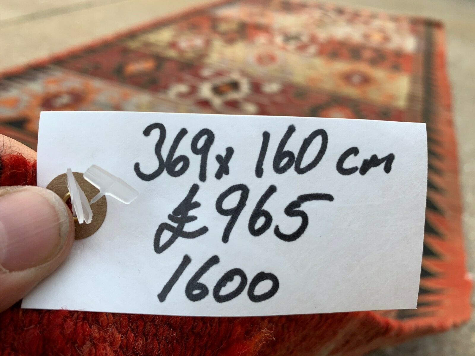 photo for sale Vintage Turkish Kilim 369x160 Cm Tribal Kelim Rug Large