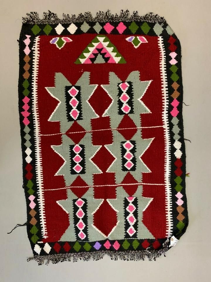 Small Vintage Turkish Kilim 125x87 Cm Wool Kelim Rug