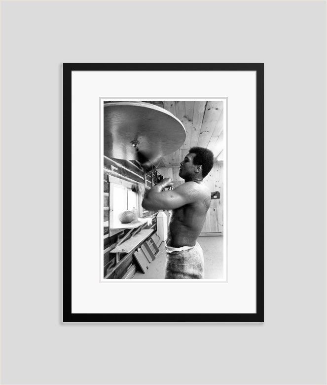 'Ali In London' 1973 Oversize Archival Pigment Print Framed In Black