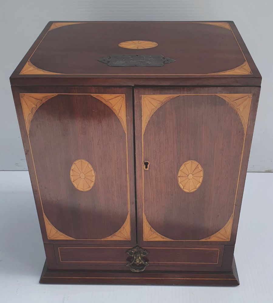 Edwardian Inlaid Mahogany Smokers Cabinet