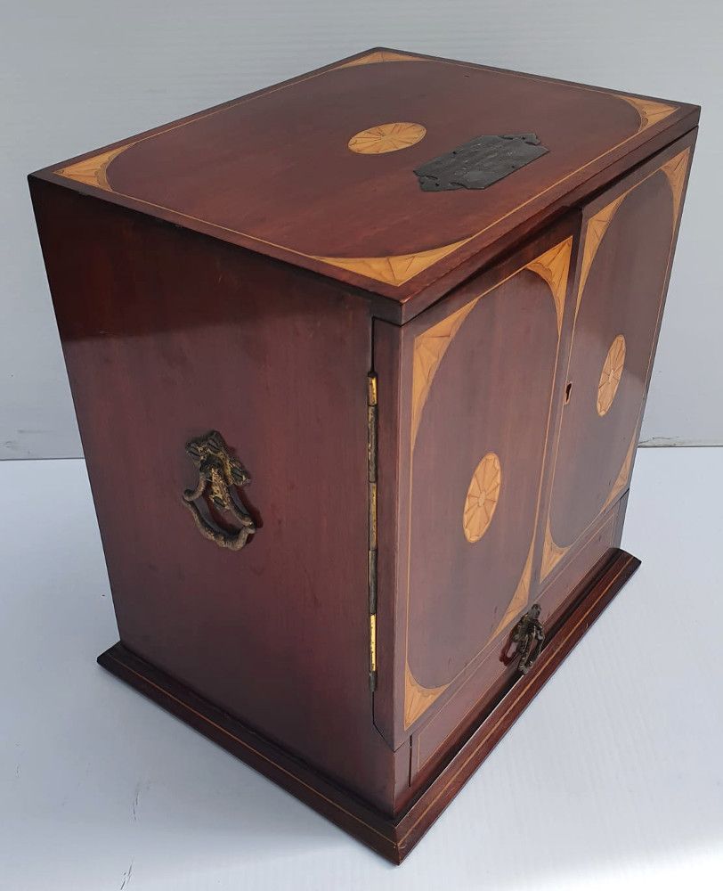 Edwardian Inlaid Mahogany Smokers Cabinet photo furniture