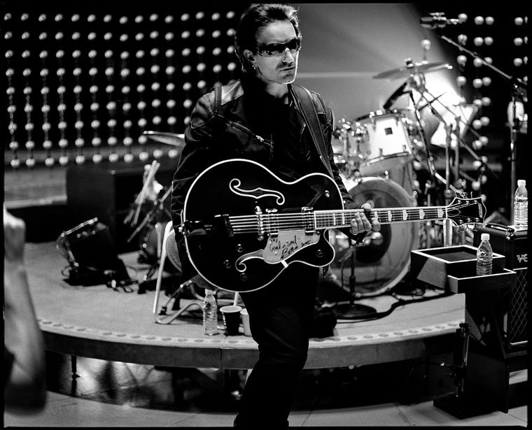 ' Bono ' By Kevin Westenberg Signed Limited Edition Giclée Print Framed In White