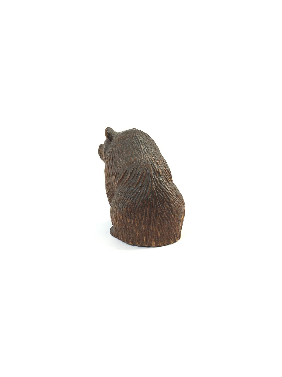 Vintage Antique Wooden Hand Carved Painted Decorative Black Forest Bear Animal Model photo Art
