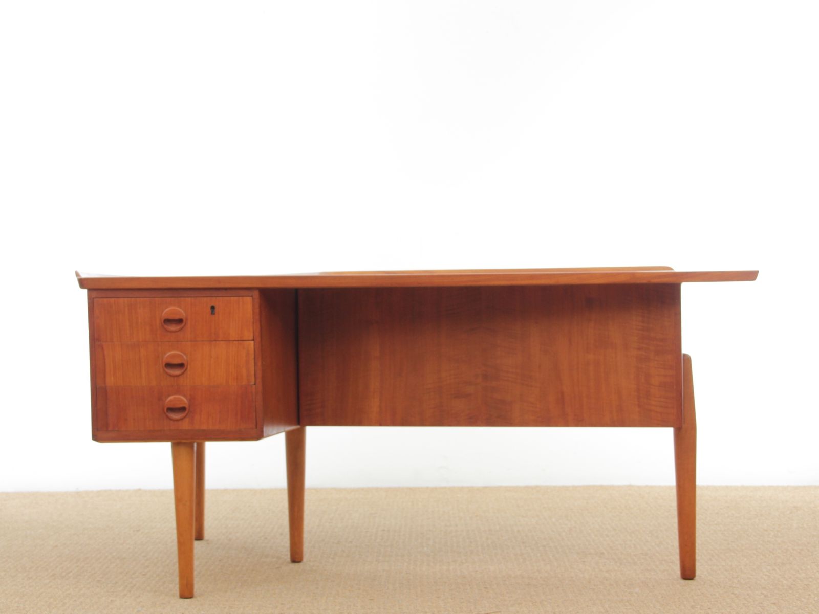 Mid Century  Modern Scandinavian Boomerang Desk By Hovmand Olsen photo furniture