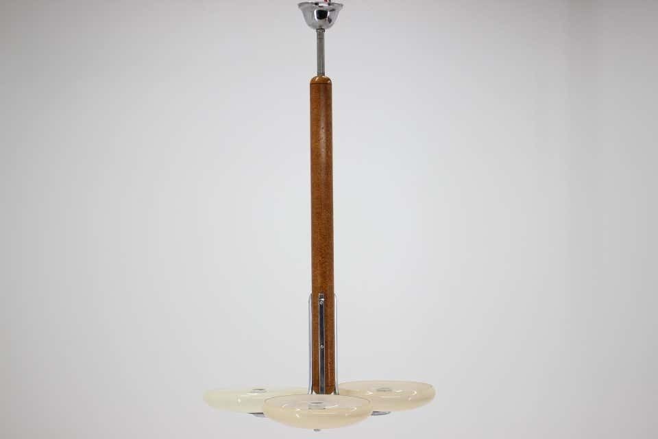 Rare Art Deco / Bauhaus Pendant By Jindrich Halabala For Up Zavody   1930s