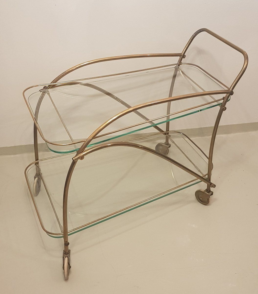 Brass Bar Cart, 1950s