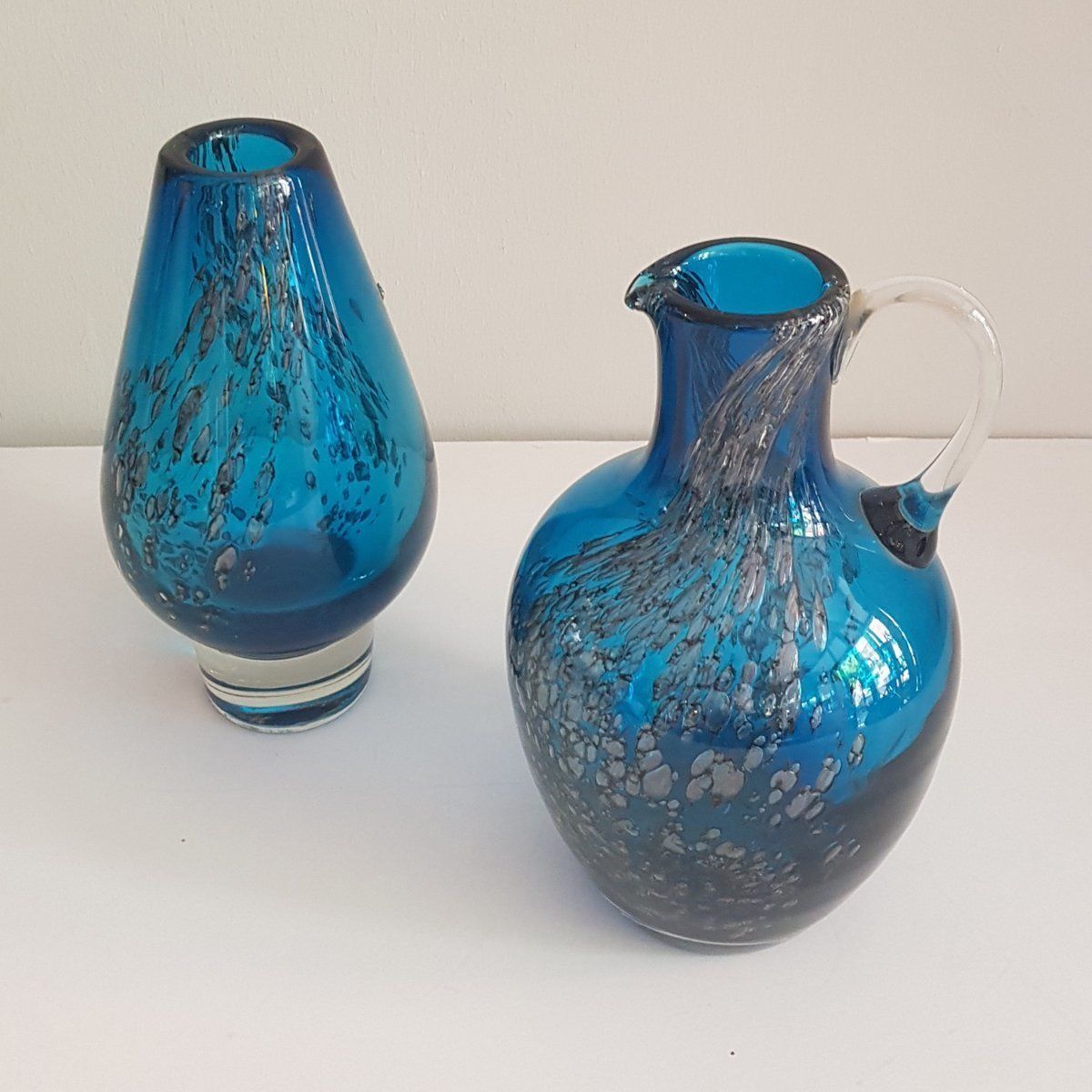 Florida Glass Vases By Löffelhardt For Zwiesel, 1970s, Set Of 2 photo 245.44