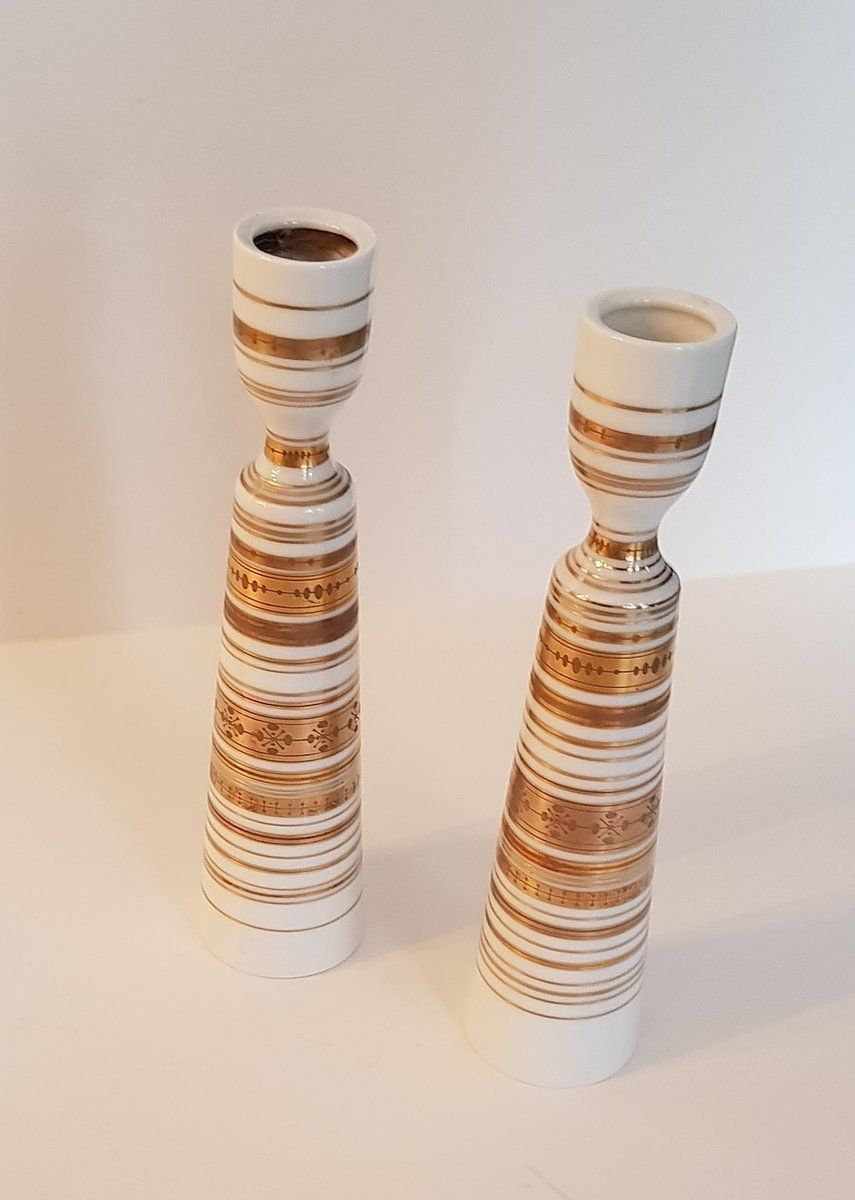 Candleholders By Bjørn Wiinblad For Rosenthal, 1960s, Set Of 2 photo for sale