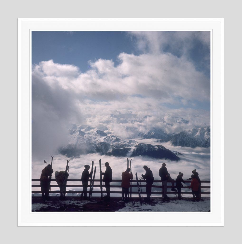Slim Aarons 'Verbier View' 1964 Oversize C Type Print Framed In White