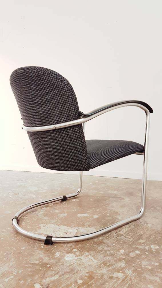 Bauhaus Armchair By W.H. Gispen For Gispen, 1930s | Re Upholstered photo Furniture